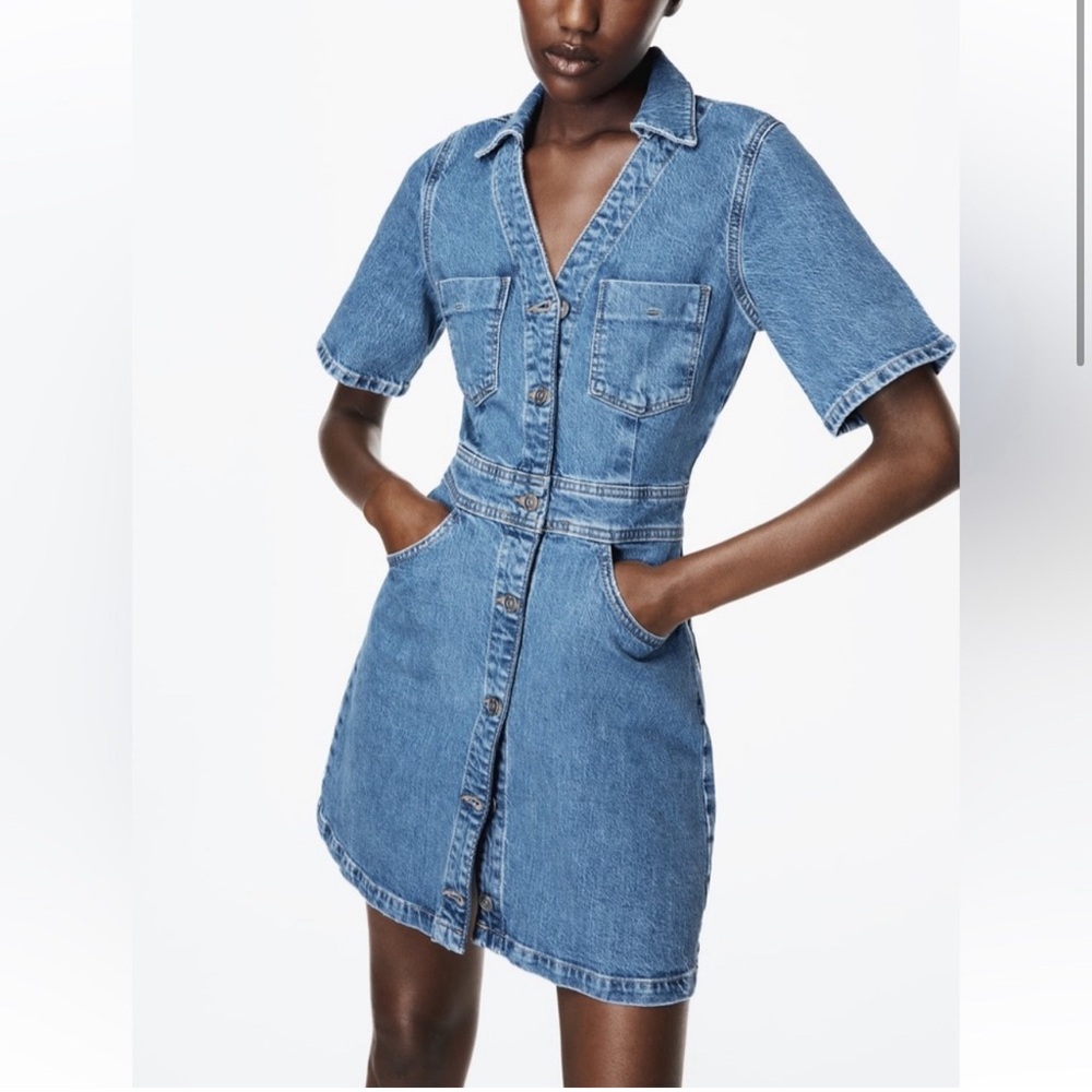 Denim Button-Down Dress